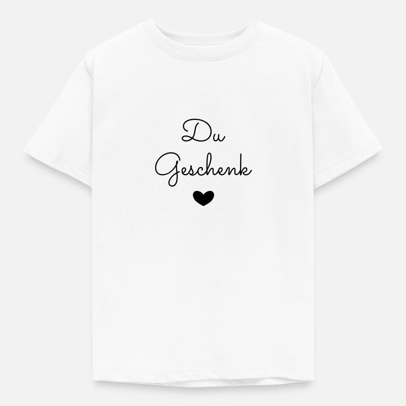 Du Geschenk - Kinder T-Shirt - Weiß
