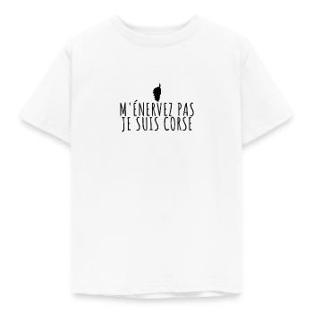 M'énervez pas je suis Corse. Cadeau pour Corse - T-shirt Enfant - blanc - Devant - AI Model Kid Male (0cm)