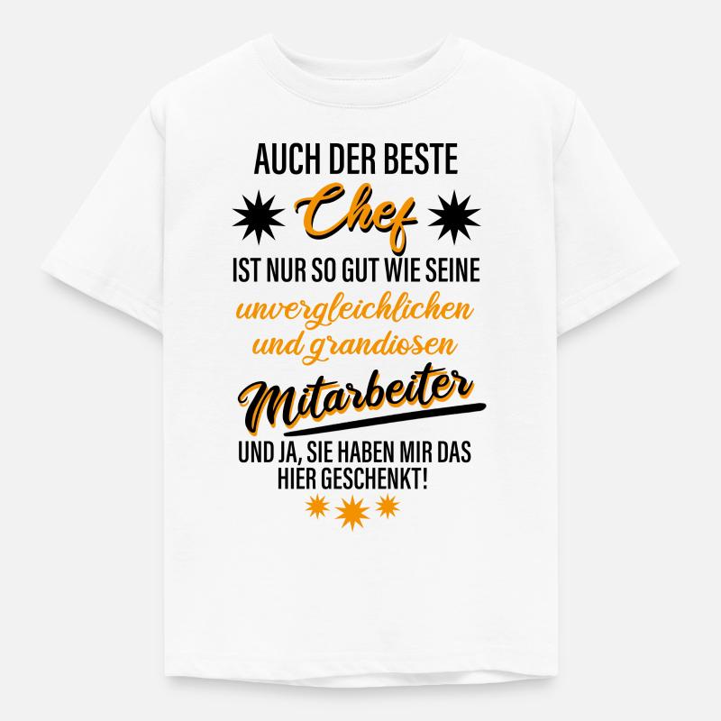 Der Beste Chef Der Welt - Kinder T-Shirt - Weiß