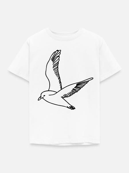 Möwe - Kinder T-Shirt - Weiß