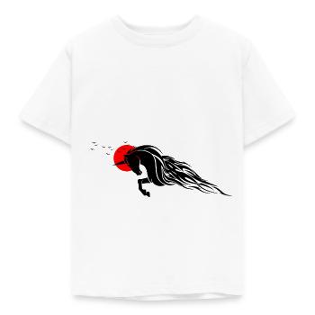 the horse - Kids' T-Shirt - white - Front - AI Model Kid Male (0cm)