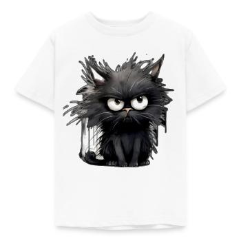 Launische Katze - Kinder T-Shirt - Weiß - Vorne - AI Model Kid Male (0cm)