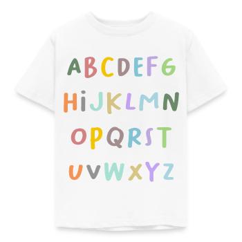 ALPHABET. ABÉCÉDAIRE. VIVE LA RENTRÉE. RENTRÉE DES - T-shirt Enfant - blanc - Devant - AI Model Kid Male (0cm)