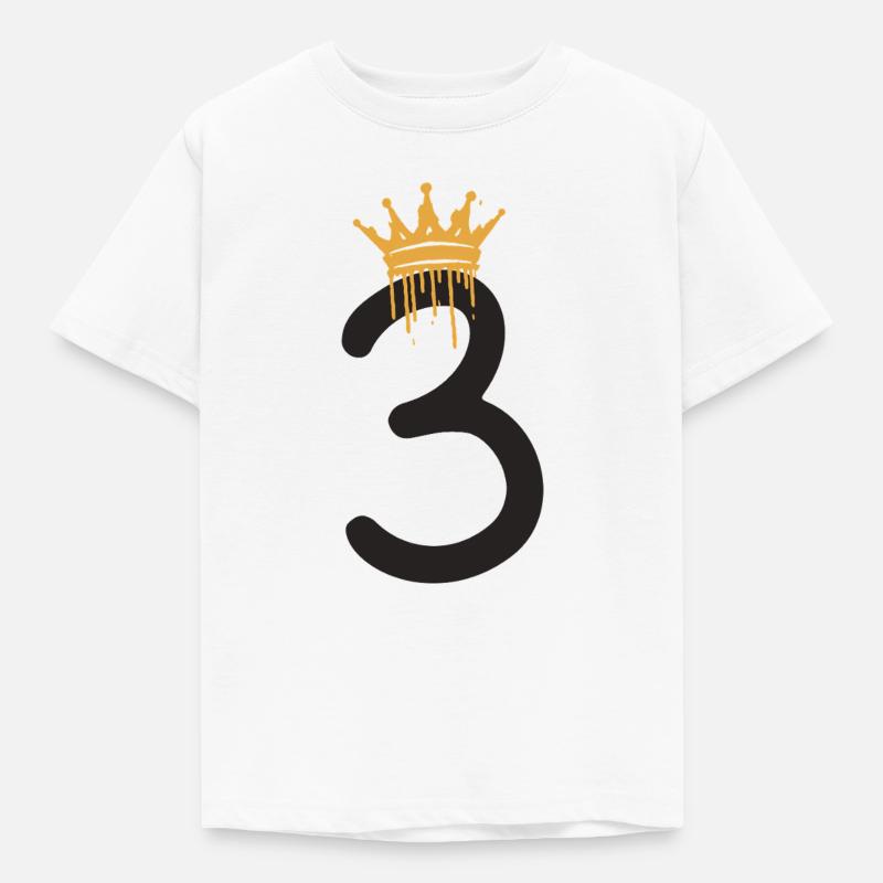 3 - Kinder T-Shirt - Weiß