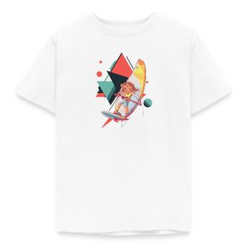Windsurfing Windsurf - Kids' T-Shirt - white - Front - AI Model Kid Male (0cm)