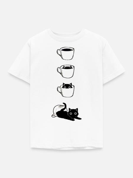 Cats and Cässin - Kinder T-Shirt - Weiß
