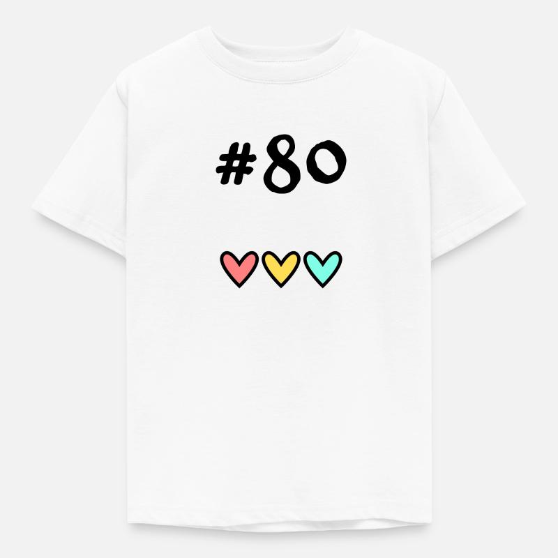 80 ANNI. 80° ANNIVERSARIO. COMPLEANNO 80 ANNI. 80 - Maglietta per bambini - bianco