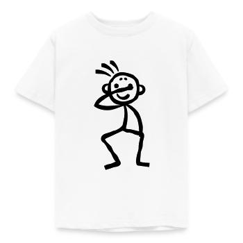 Dabbing Stickman Stich Figure - Kinder T-Shirt - Weiß - Vorne - AI Model Kid Male (0cm)