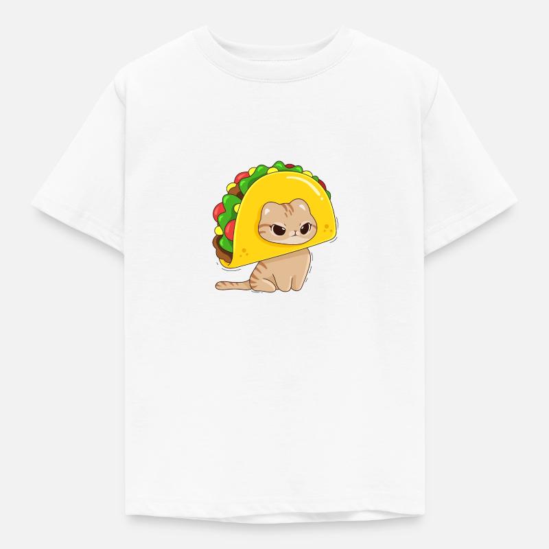 Chat et tacos - T-shirt Enfant - blanc