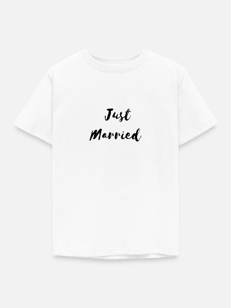 Just Married - Kinder T-Shirt - Weiß