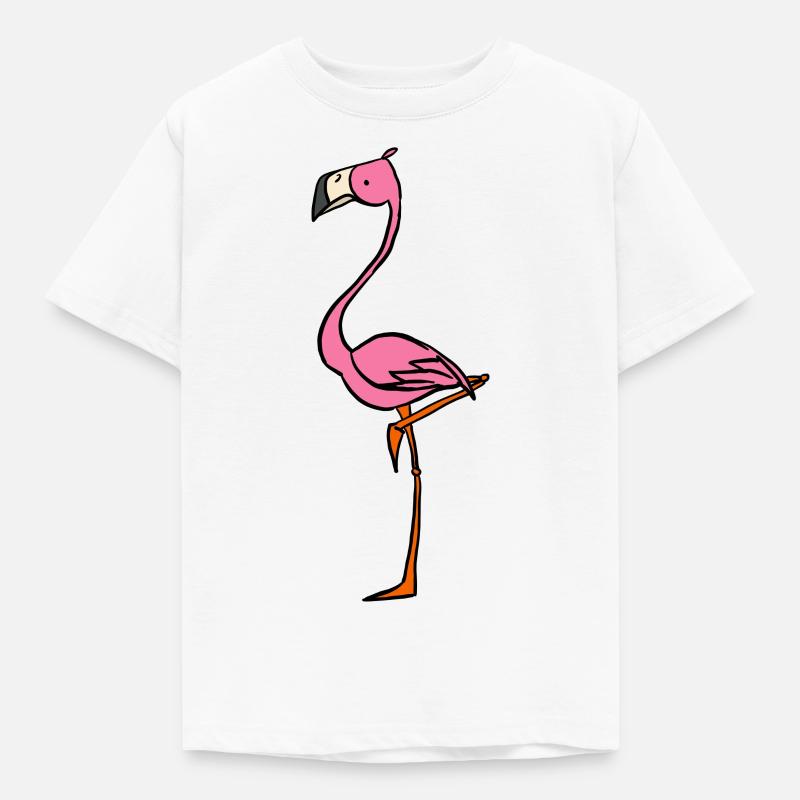 Flamingo - Kinder T-Shirt - Weiß