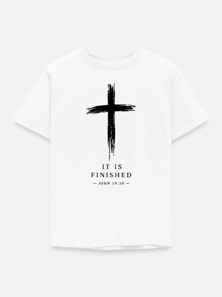 Es ist vollendet Kreuz - Kinder T-Shirt - Weiß