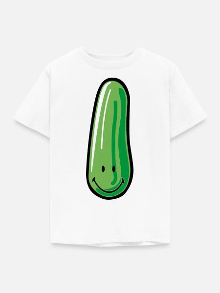 Smiley Cucumber - Kinder T-Shirt - Weiß