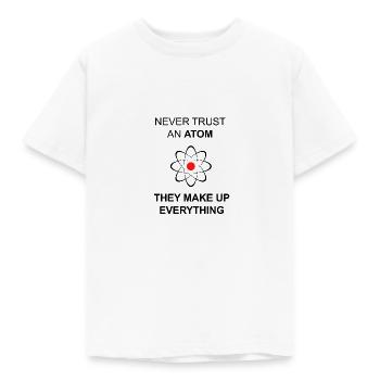 Lustiges Physik Motiv - Kinder T-Shirt - Weiß - Vorne - AI Model Kid Male (0cm)