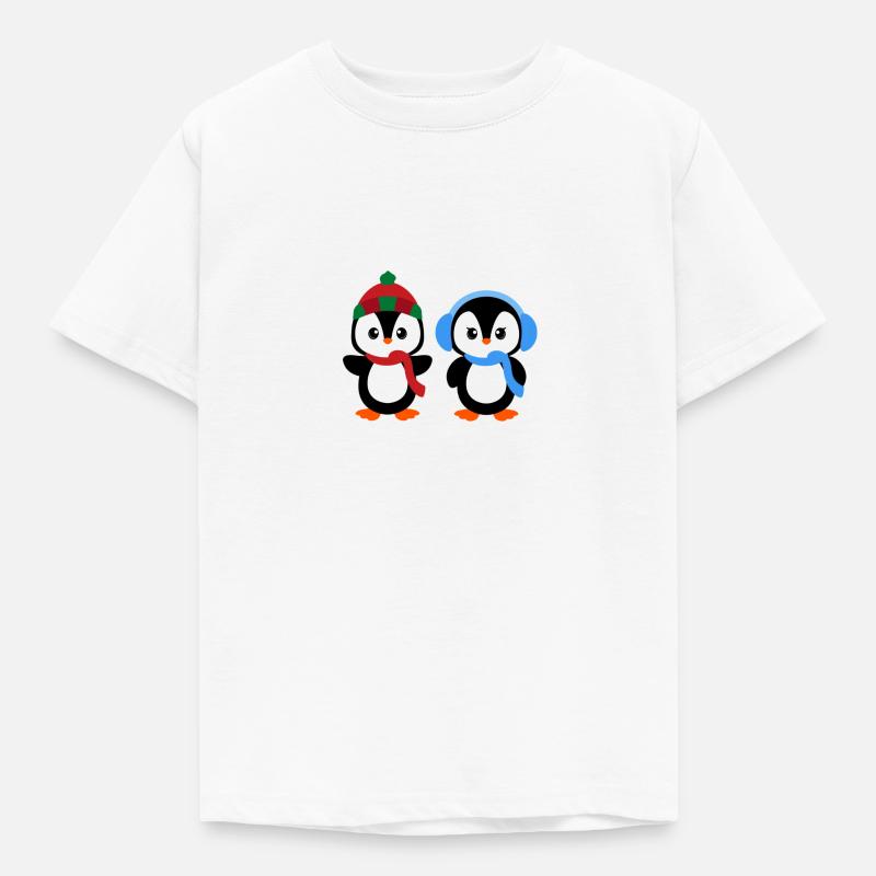 Mr &Mrs Pingu - T-shirt Enfant - blanc