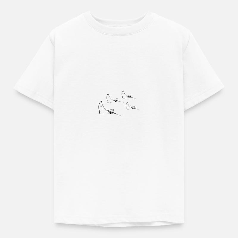 Eagle ray flight formation - Kids' T-Shirt - white