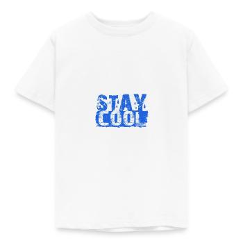 Stay cool - Kinder T-Shirt - Weiß - Vorne - AI Model Kid Male (0cm)