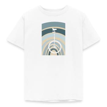 Unicycling Pedals Bicycle - Kids' T-Shirt - white - Front - AI Model Kid Male (0cm)