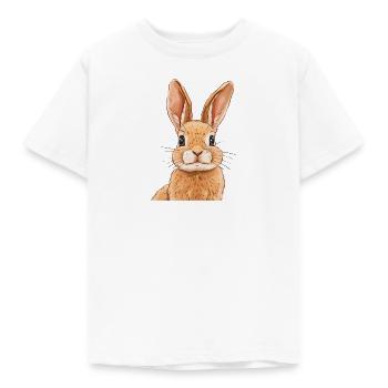 Hasenzahn Häschen Ostern - Kinder T-Shirt - Weiß - Vorne - AI Model Kid Male (0cm)