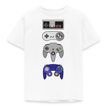 Retro Gaming Controller Konsole Gamepad Gamer - Kinder T-Shirt - Weiß - Vorne - AI Model Kid Male (0cm)