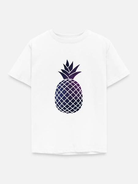 Weltraum Ananas - Kinder T-Shirt - Weiß