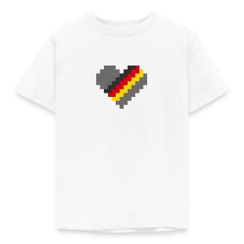 Deutschland Pixel Herz - Kinder T-Shirt - Weiß - Vorne - AI Model Kid Male (0cm)
