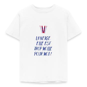 La neige, elle est trop molle pour moi ! Culte - T-shirt Enfant - blanc - Devant - AI Model Kid Male (0cm)