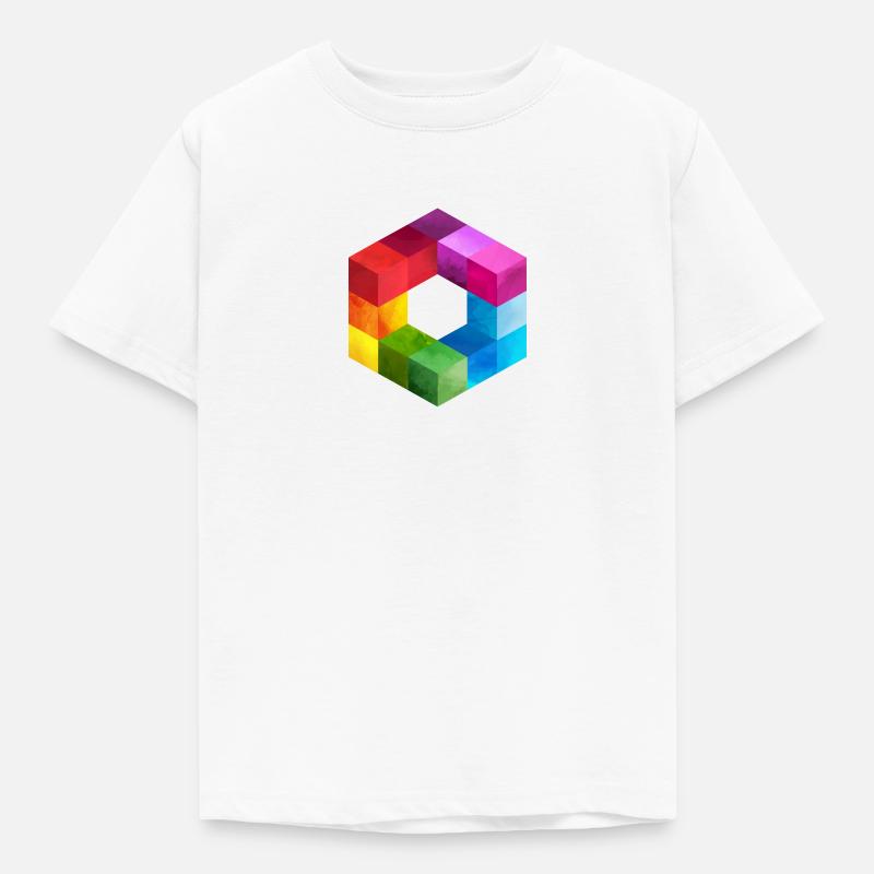 cubes - T-shirt Enfant - blanc