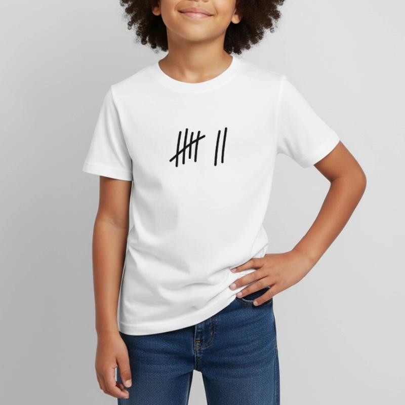 7 linee / / 7 volte / / compleanno / / regalo Maglietta per bambini