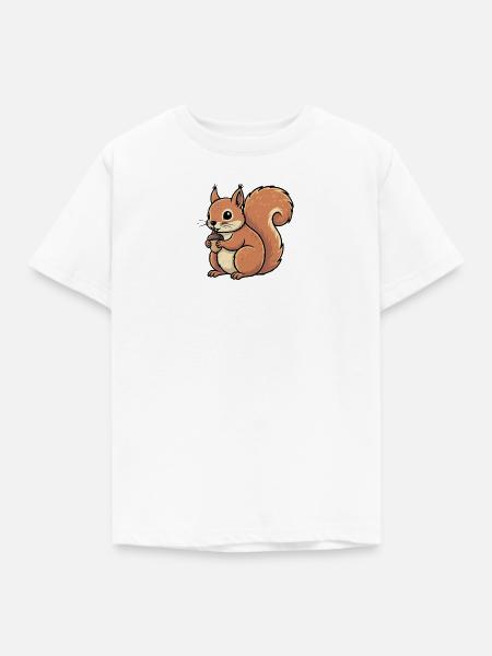 Eichhörnchen - Kinder T-Shirt - Weiß
