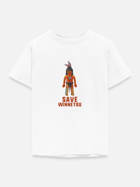 save winnetou,winnetou,indianer,comic - Kinder T-Shirt - Weiß