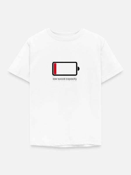low social capacity - Kinder T-Shirt - Weiß