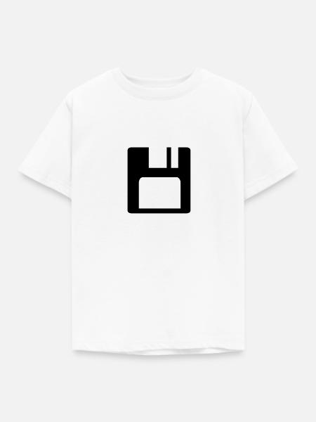 Diskette - Kinder T-Shirt - Weiß
