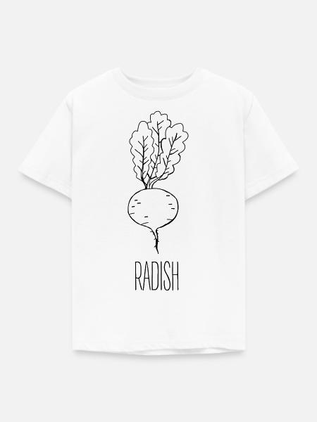 Veganer Gemüse Radieschen - Kinder T-Shirt - Weiß