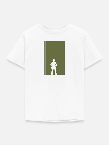 Western Sattel Reiter - Kinder T-Shirt - Weiß