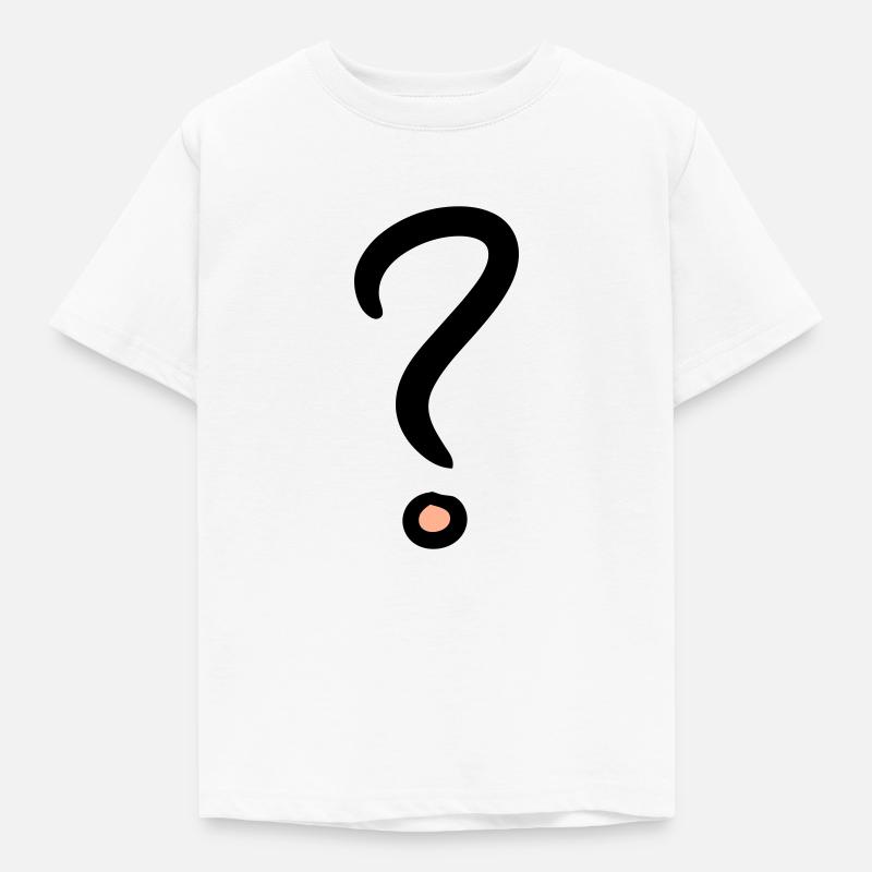 Question Mark Symbol, Punctuation Vector Drawing - Kids' T-Shirt - white