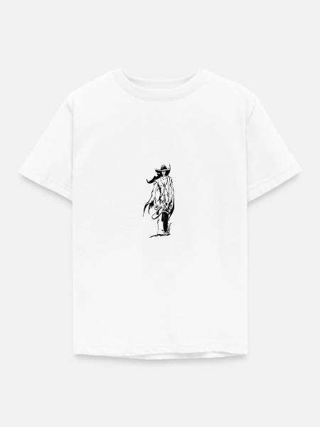 einsamer blackwhitecontest - Kinder T-Shirt - Weiß