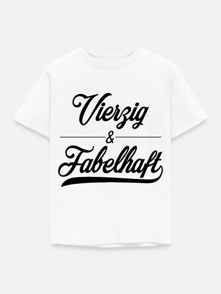 Vierzig - Kinder T-Shirt - Weiß