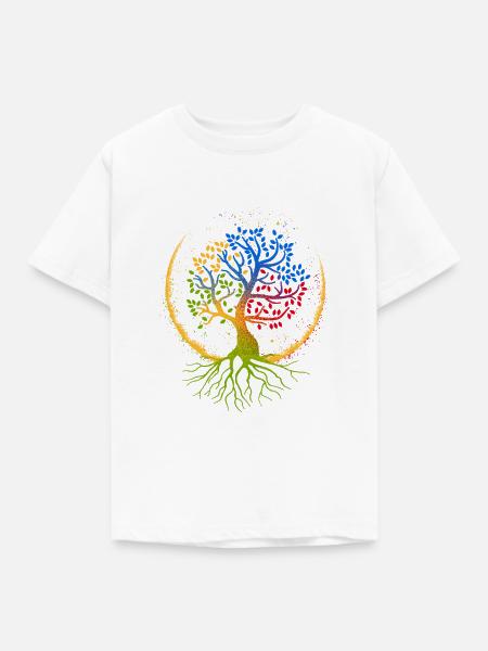 Lebensbaum - Kinder T-Shirt - Weiß