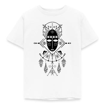 Schamane (heller Hintergrund) - Kinder T-Shirt - Weiß - Vorne - AI Model Kid Male (0cm)