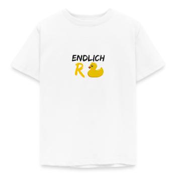 Finally pension - Kids' T-Shirt - white - Front - AI Model Kid Male (0cm)