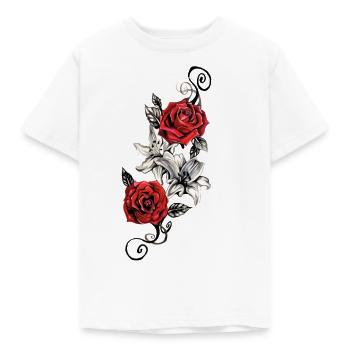 ROSEN T SHIRT - Kinder T-Shirt - Weiß - Vorne - AI Model Kid Male (0cm)