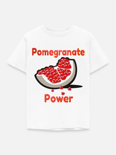 Granatapfel - Pomegranate Power - Kinder T-Shirt - Weiß