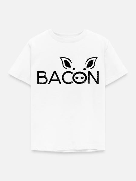 Bacon - Kinder T-Shirt - Weiß