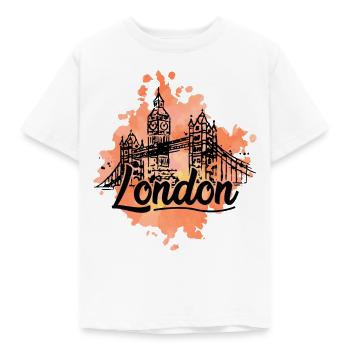Londres Ville Angleterre Tower bridge Big ben - T-shirt Enfant - blanc - Devant - AI Model Kid Male (0cm)