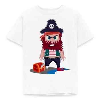 Pirat Doodle Art - Kinder T-Shirt - Weiß - Vorne - AI Model Kid Male (0cm)