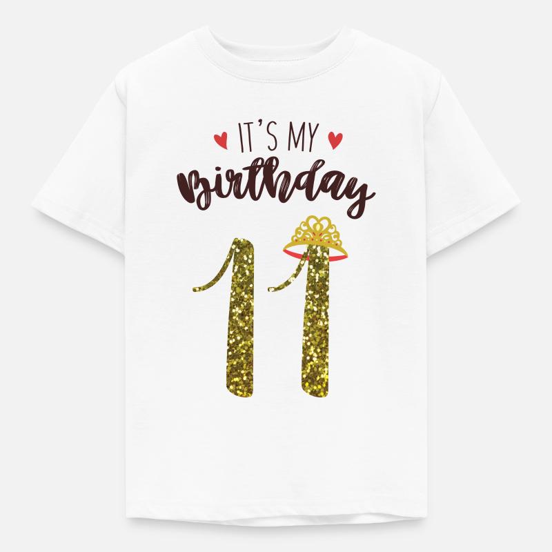 11. Geburtstag Mädchen Geschenk Prinzessin - Kinder T-Shirt - Weiß