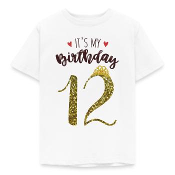 12. Geburtstag Mädchen Geschenk Prinzessin - Kinder T-Shirt - Weiß - Vorne - AI Model Kid Male (0cm)