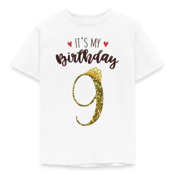 9. Geburtstag Mädchen Geschenk Prinzessin - Kinder T-Shirt - Weiß - Vorne - AI Model Kid Male (0cm)