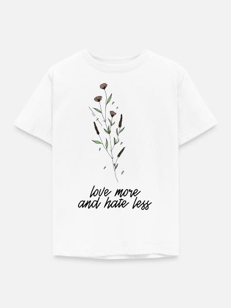 Love More - Kinder T-Shirt - Weiß